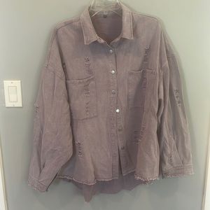 Light Purple Jean Jacket XXL